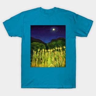 Malawi at Night -Cornfield Under the Moon T-Shirt